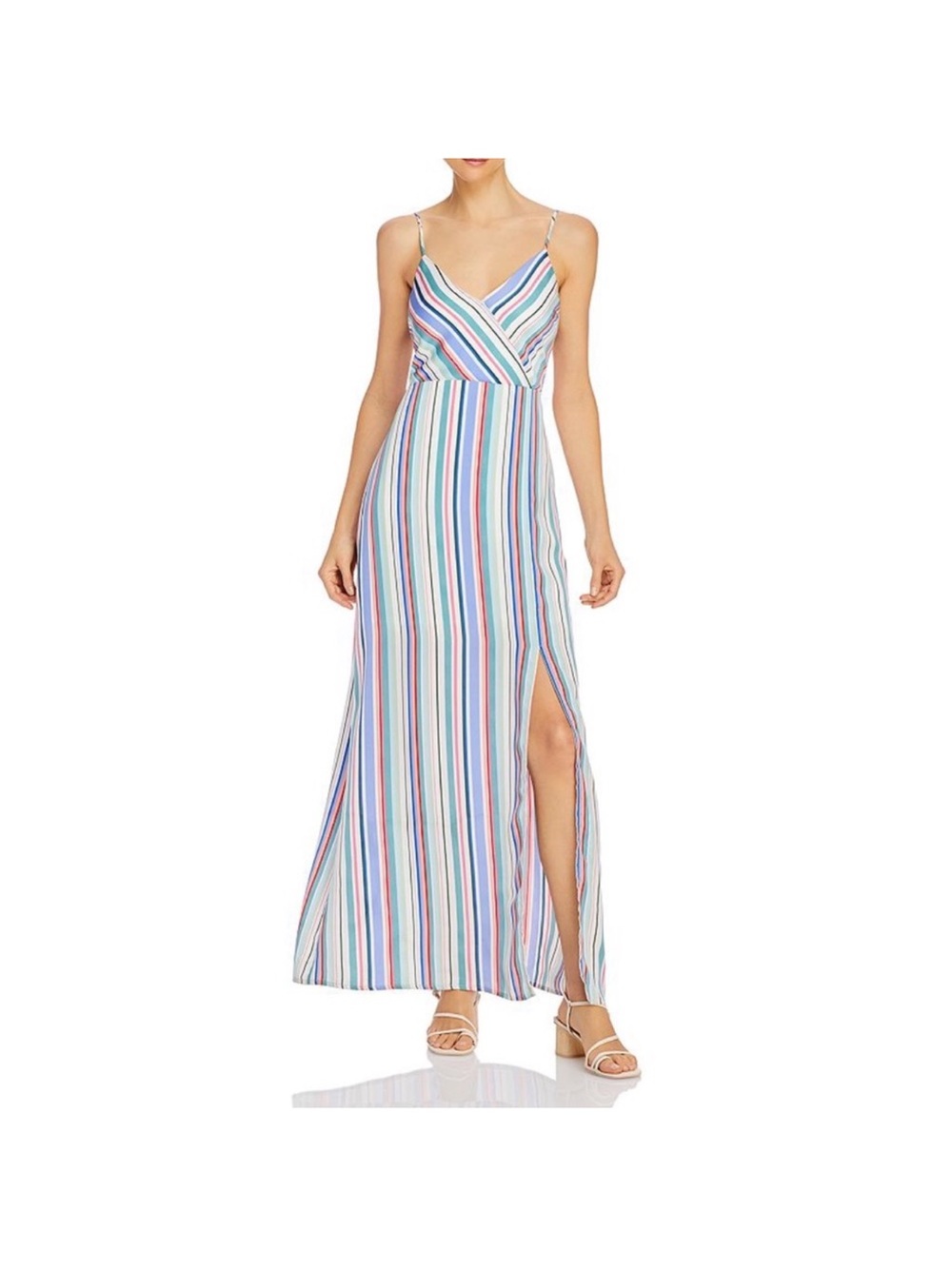 BB Dakota Striped Maxi Dress in White, Blue, Pink, Green, New with tags